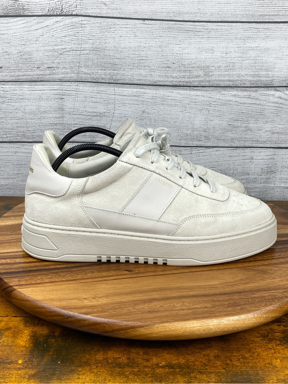 Axel Arigato Orbit Vintage Light Grey Suede Mono Sneakers Men’s Shoe Size 13 View 4